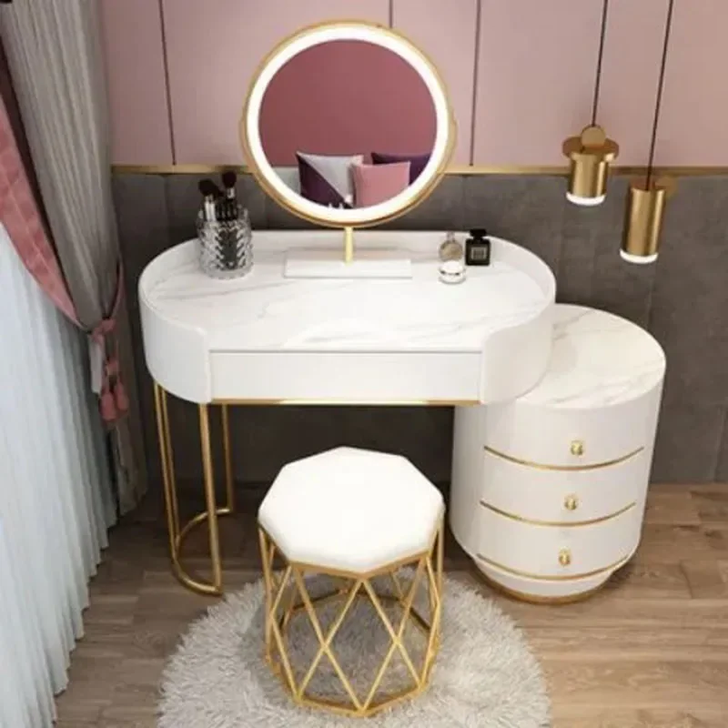 Nordic Luxury Vanity Table Container Drawer Minimalist European Dressing Table Woman White Schminktisch Furniture Makeup