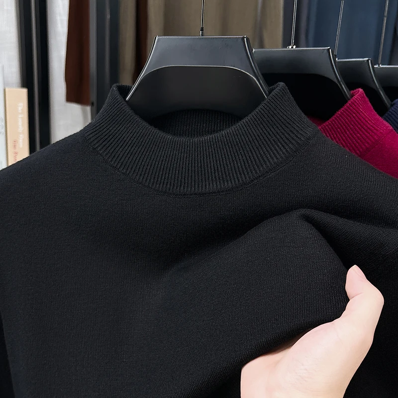 

Autumn and Winter Best-selling Men's Tops, Fashionable Semi High Neck Sweaters, Hoodies, T-shirts, High-end Texture