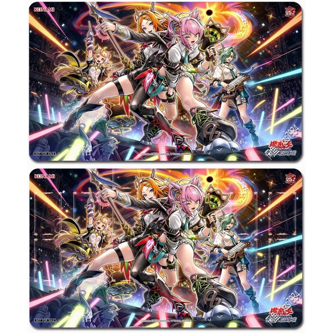 600x350mm Yu-Gi-Oh！ Pure Concerto Elfnotes Playmat Lucina/Linor/Seraphina 2mmseamless Edge Rubber Board Game Card Pad Toy Gift