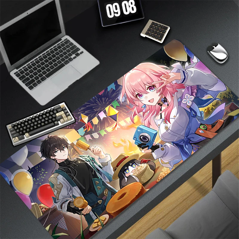 

Mouse Pad Mousepad Computer Honkai Star Rail March 7th Keyboard Pad Mouse Mat Gamer Soft Office Carpet Table Mat Desktop Mat