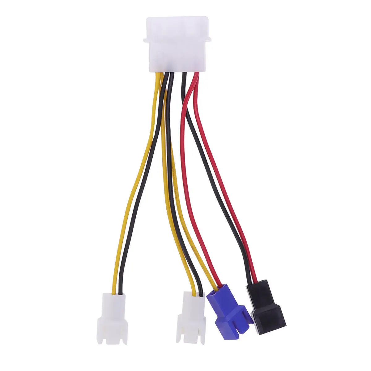 4 Pin to 3 Pin Pc Fan Adapter Cable with Integrated Resistor for Lower Fan Speed Quieter Operation Easy Plug-and-Play