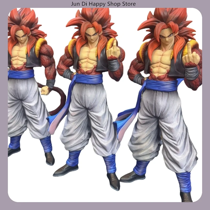 

32cm Dragon Ball Super Saiyan 4 Gogeta Standing Pose with Interchangeable Arms & 3 Hand Gestures Anime Figure Model Statue
