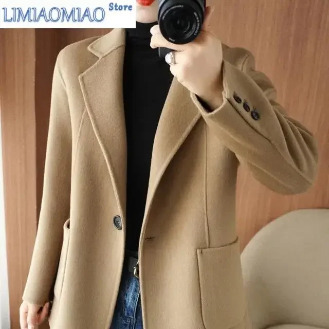 Nuovo autunno inverno giacca di lana abbigliamento da donna cappotti di lana corti slim selvaggio elegante capispalla femminile coreano giacca sportiva spessa femminile