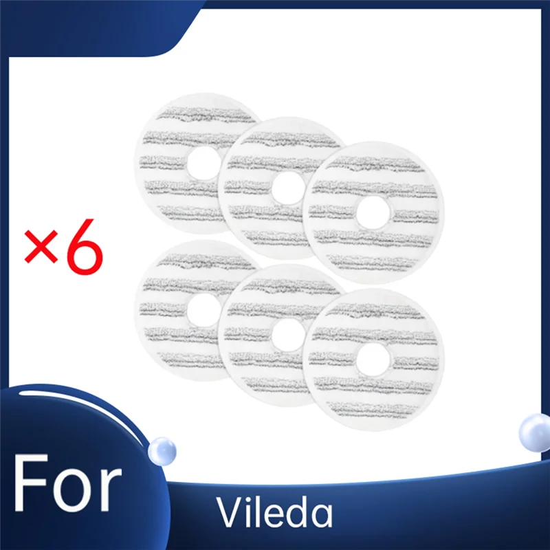 B82B-6 Peças de Reposição para Mop Vileda Clean Spin, Refil de Cabeça de Mop Lavável para Limpeza de Piso B