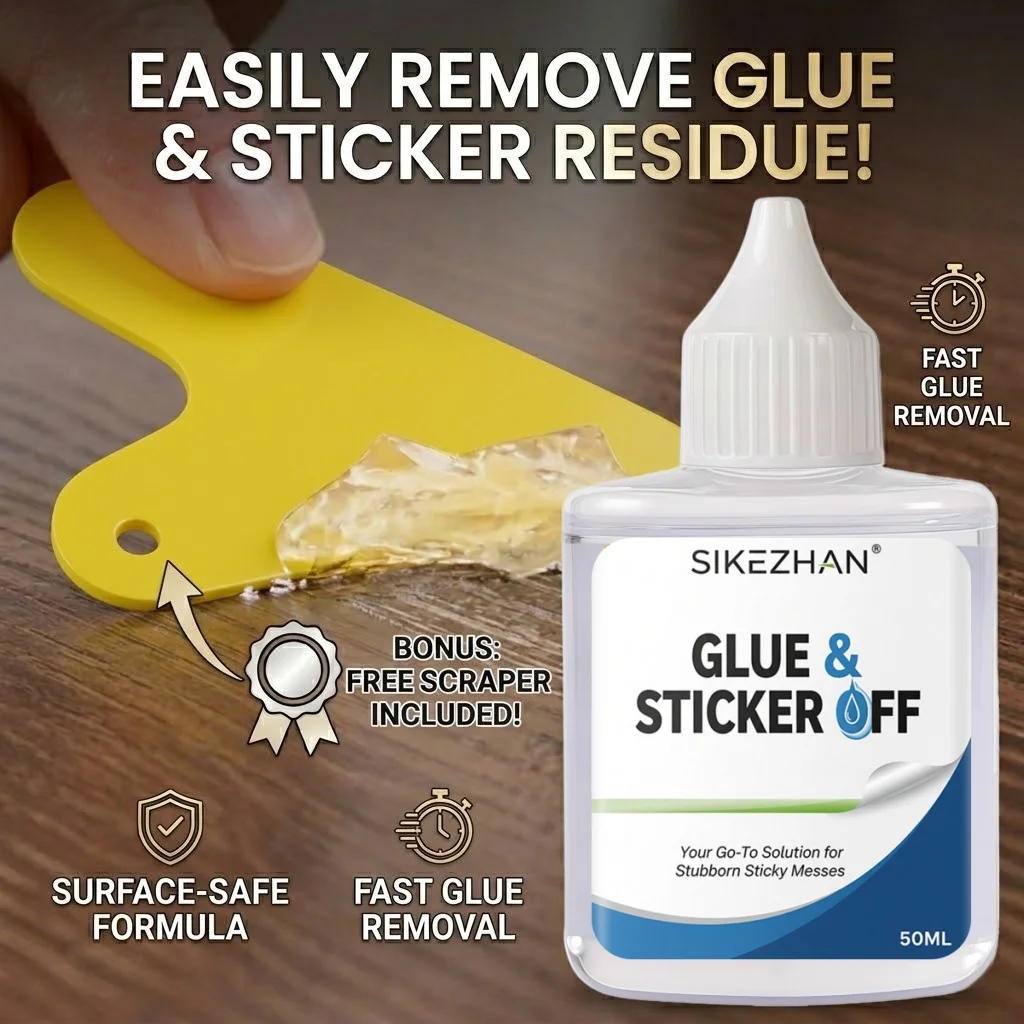 50ML Adhesive Remover Sticker Decal Glue Tree Sap Cleaner For Car Window Glass Sticky Residue Eraser With Free Scraper Tool