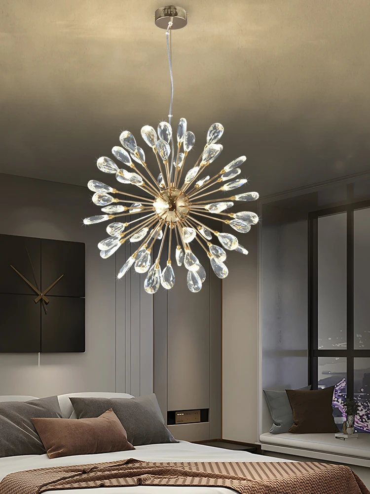 Modern Sky Star Fireball Crystal Pendant LED Lighting Dandelion Restaurant, Living Room Pendant, Bar Art Danish Luminaire