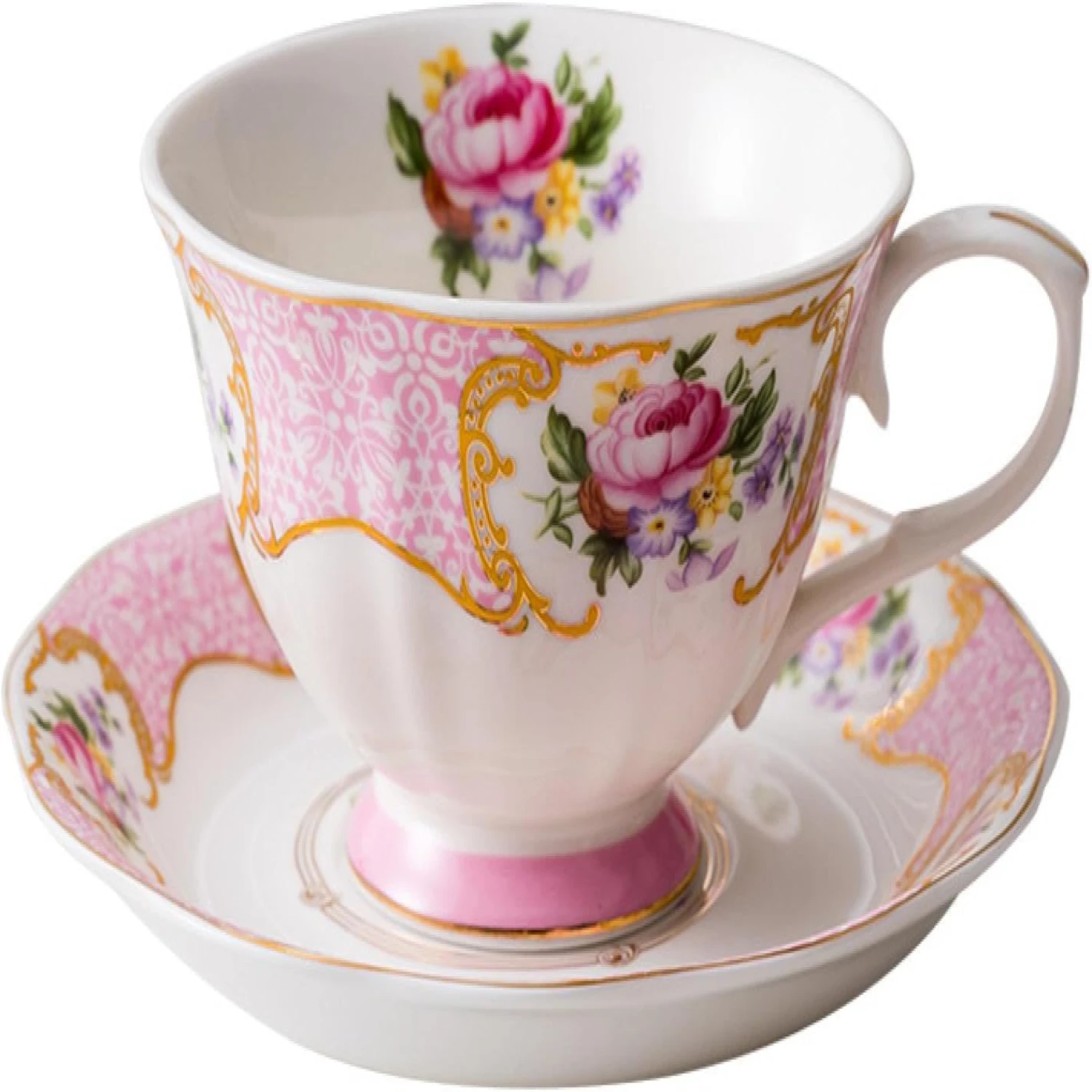 

Elegant and Charming Floral Tea Set for Luxurious Tea-Drinking Experience. Indulge in Graceful Tea Moments with this Stunning Se