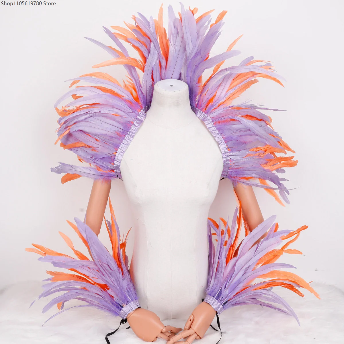Halloween Punk Cosplay Party Elegant Womens Shawl Feather Masked Ball Carnival Y2k Scarf Red Scarf Girl Designer Feather Punk