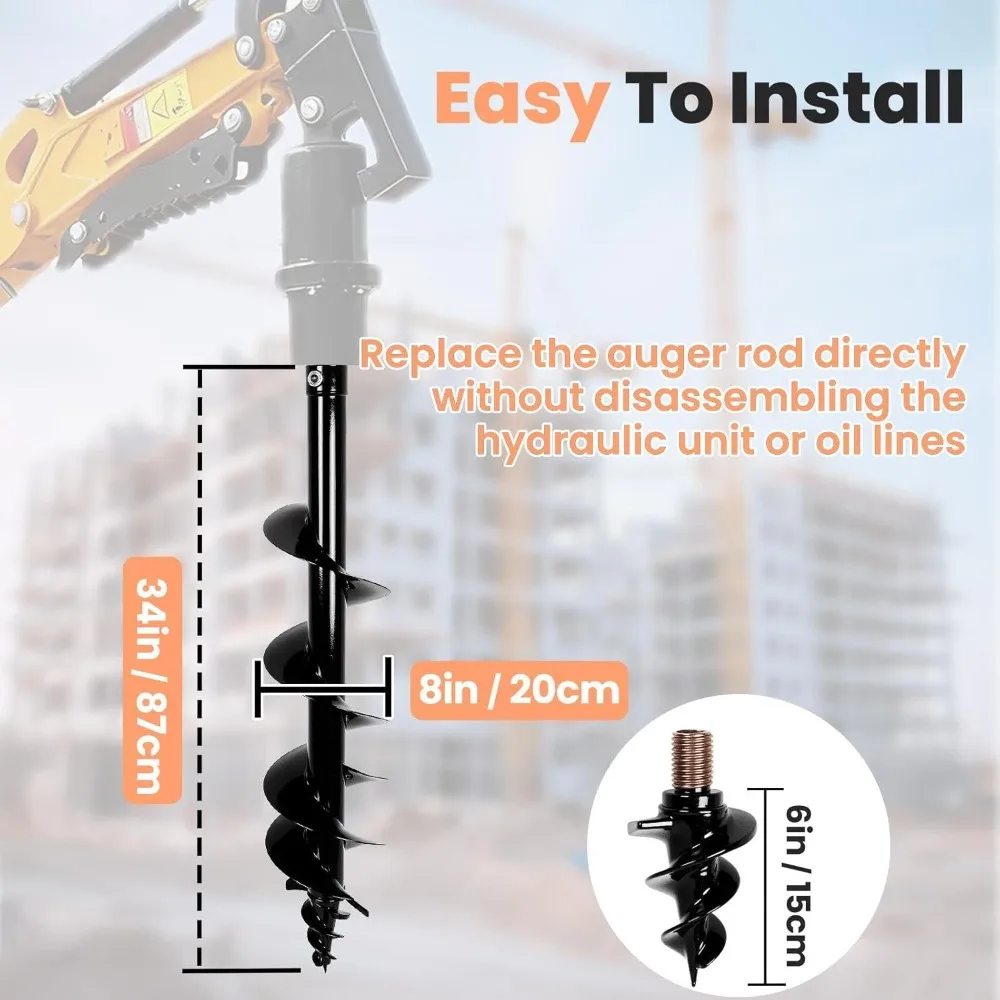 مثقاب للحفارة الصغيرة، مثقاب اوجير للحفارة الهيدروليكية شديدة التحمل، ملحقات حفارة صغيرة عالمية للحفر وP