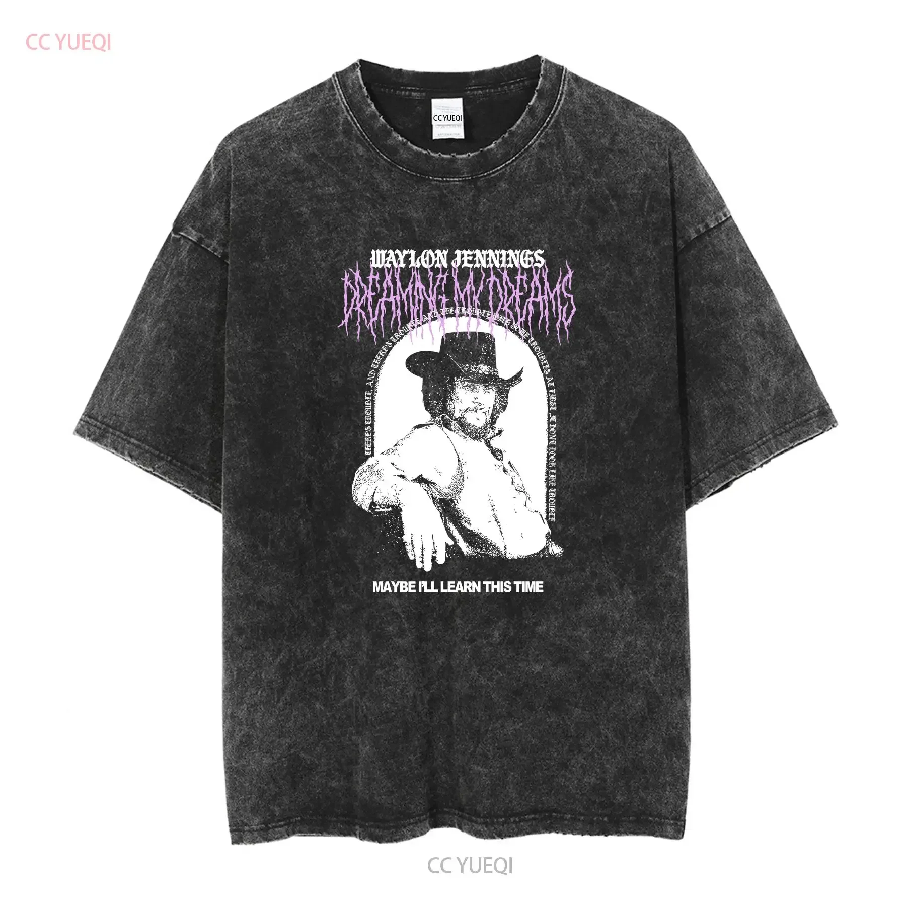 Waylon Jennings Dreaming My Dreams Vintage Country T shirt S 5XL vintage Washed Top For Everyday Wear Versatile Stylish Casual