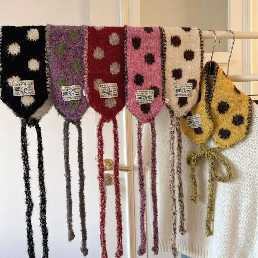 البولكا نقطة الصوف Strappy غطاء للأذنين مزدوجة الجانب رشاقته محبوك الأذن أدفأ يندبروف سدادات حماية الأذن حزام ضمادة Earlap #2