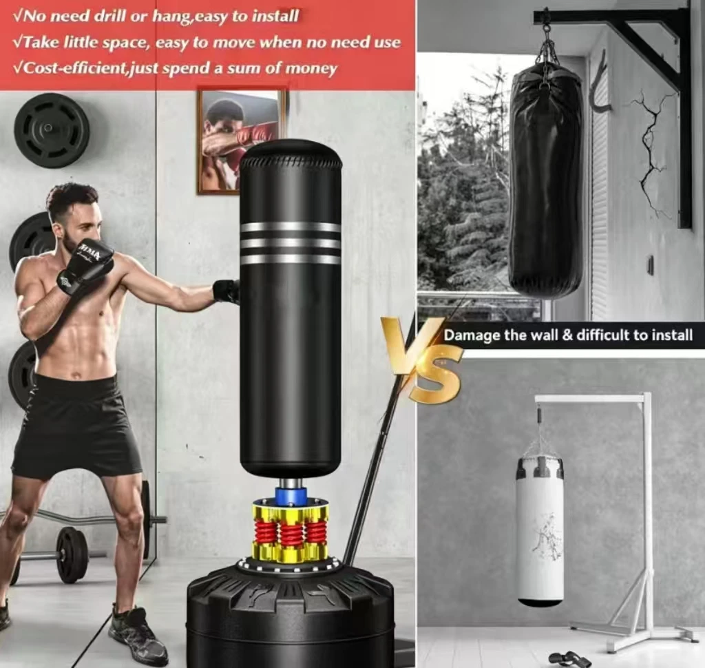 Picture 4: 2026 High Shock Absorption Boxing Punching Bag Gym Sandbags Boxing Heavy Bag Stand for Stress Relief and Exercisepromote sales