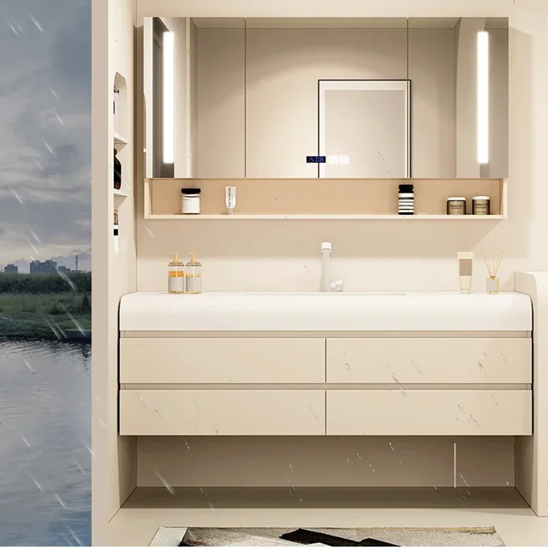 أدوات خزانة الحمام الفاخرة الحديثة عناصر خزانة الملابس الفاخرة منظم الترفيه أثاث مكتبة Mobiletto Bagno