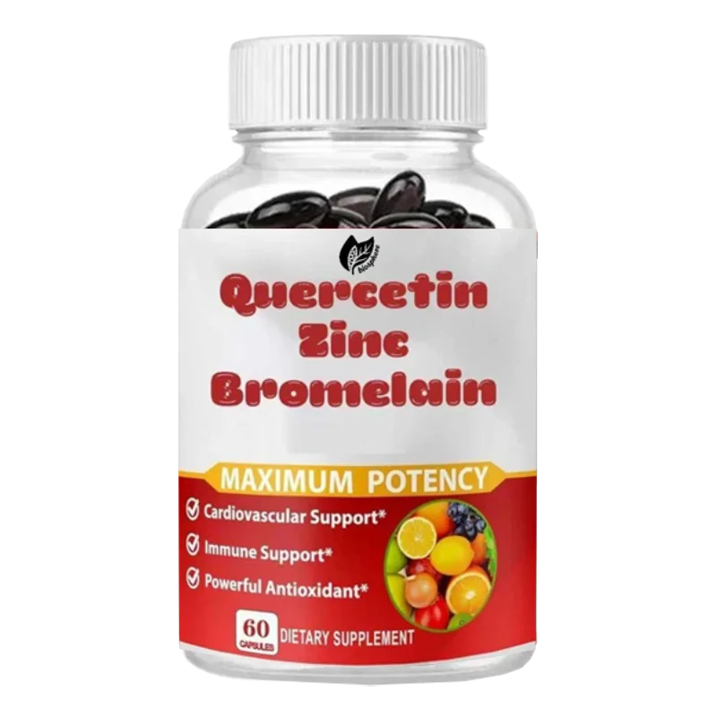 

Кварцетин высокого качества и высокой чистоты, 98% содержащий бромелайн, 60 капсул, поддерживающий общее здоровье и интенсивность энергии.