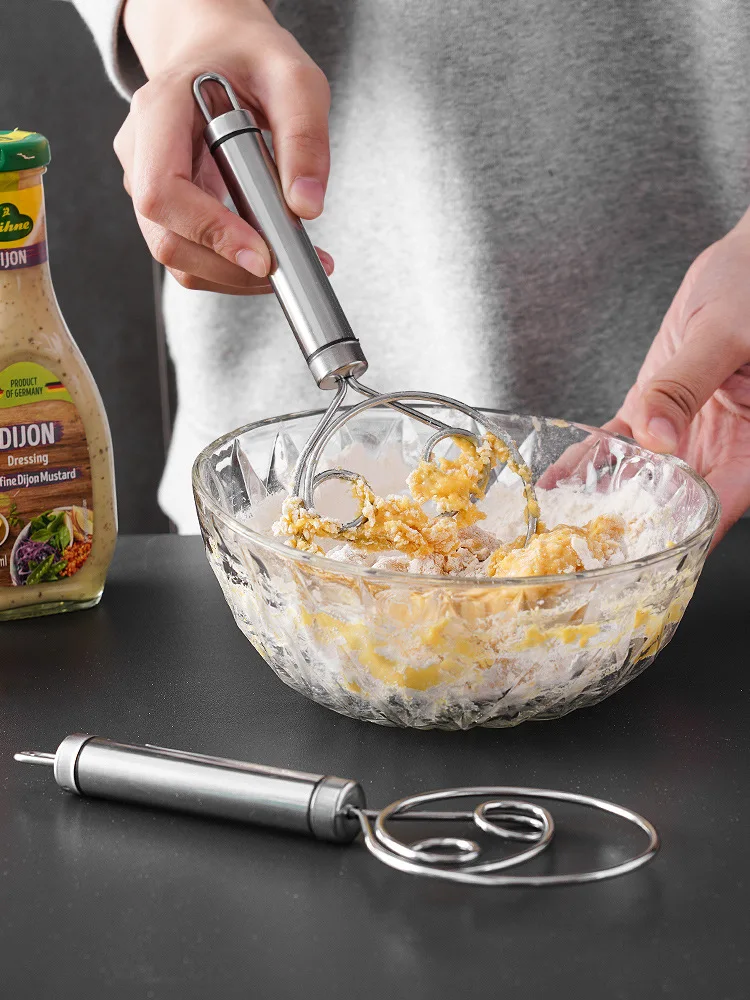 

Stainless Steel Eggs Cream Mixing Rods Cake Pastry Flours Dough Blenders with Handle Kitchen Egg Beater Tool Baking Blender Tool