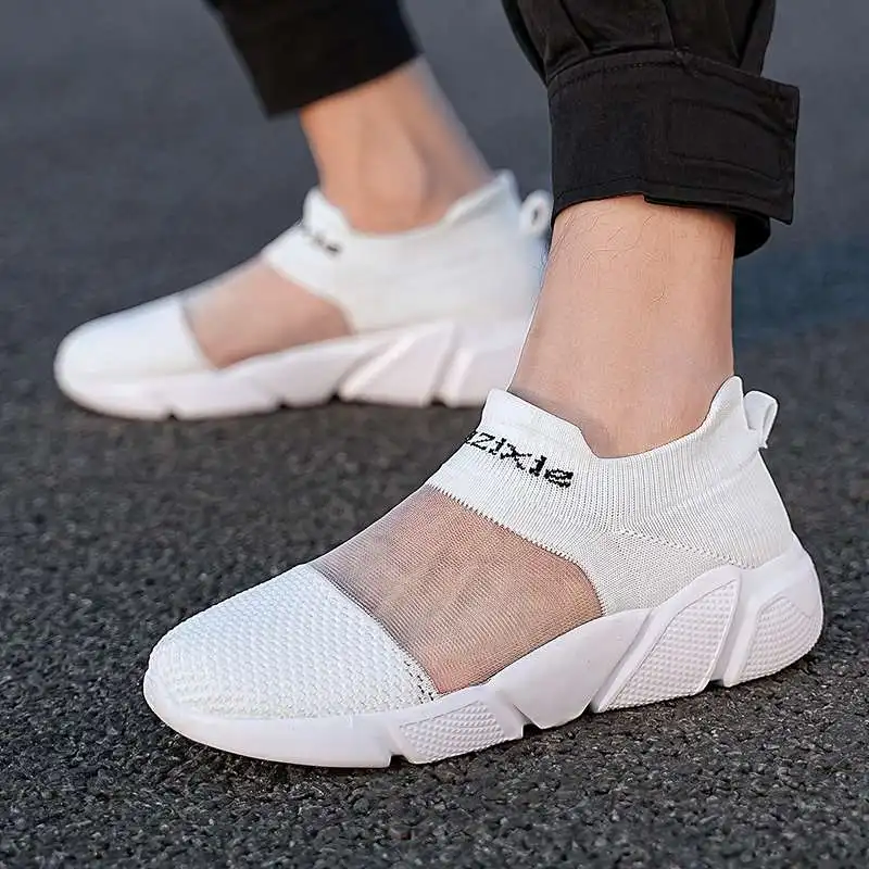 MWY Men's Summer Sneakers Breathable Lightweight Socks Trainers Zapatilla Deportiva Hombre Women's Running Shoes Size 35-47