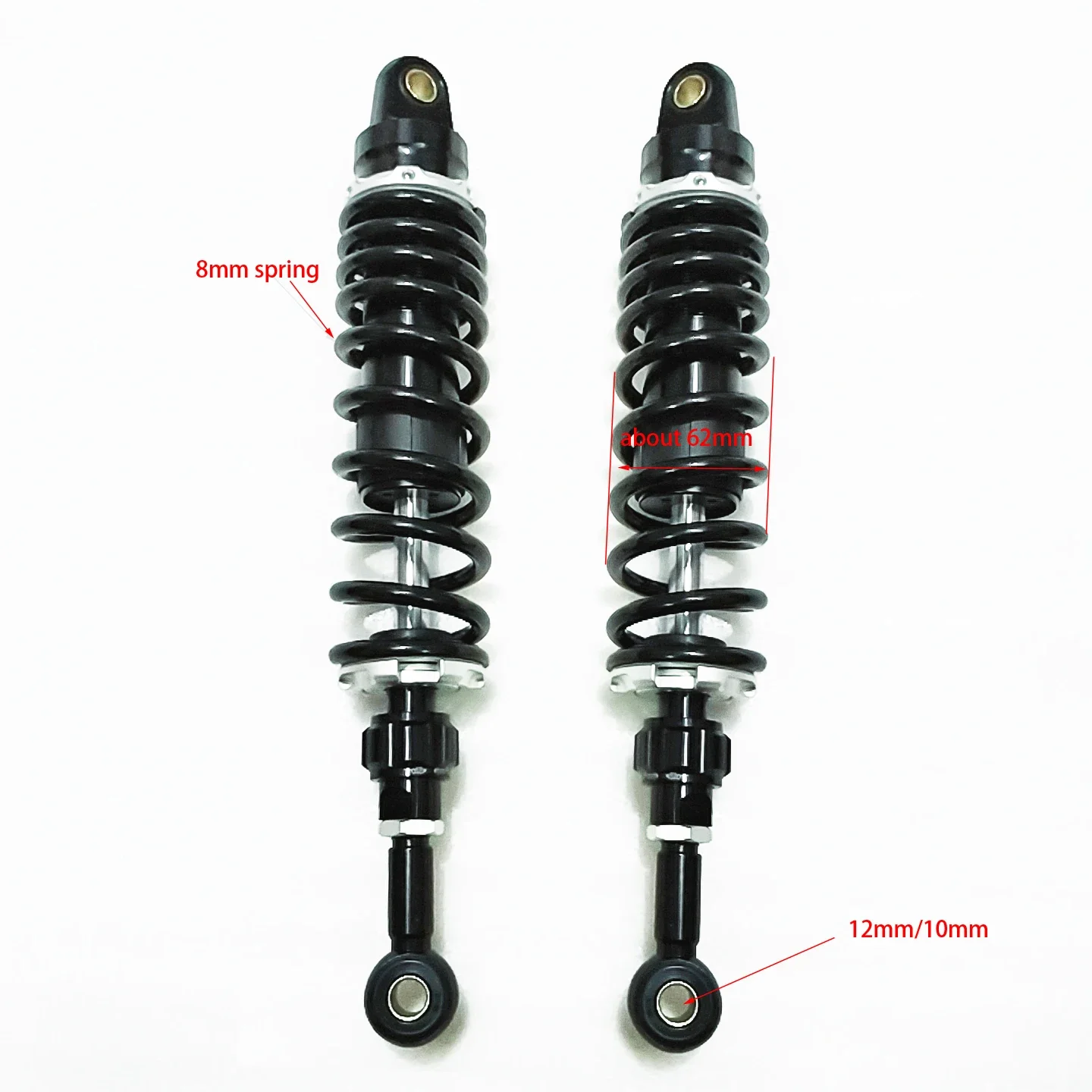 One Pair 375mm Motorcycle Shock Absorber Adjust Rear Suspension for HONDA YAMAHA SUZUKI Kawasaki KTM ATV 150cc-750cc