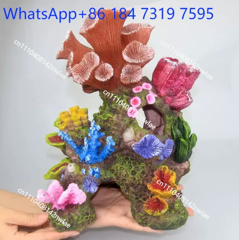 Aquarium Simulated Coral Reef Rock Landscape Artificial Mountain Shell Artificial Coral Fish Tank Decorations