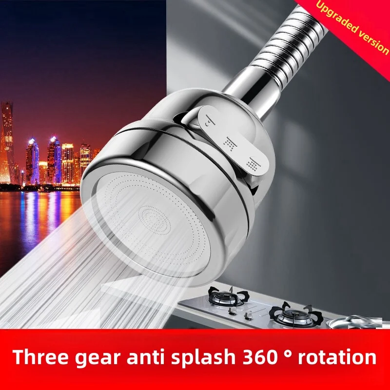 

Faucet Extender Kitchen 2/3 Mode Pressurized Shower Head Water Saver Rotatable Filter Sprayer Bath Water Tap Nozzle