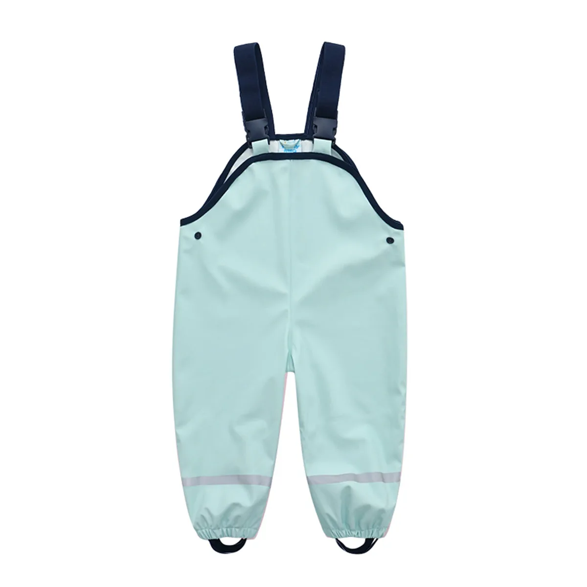 HONEYKING Children's PU Waterproof Rain Pants Toddler Baby Boys Girls Jumpsuit Rompers Kids Rain Overalls Suspenders Pants