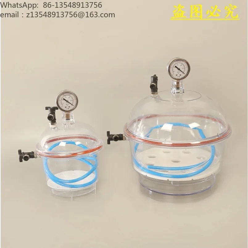 Plastic vacuum dryer 150/250mm laboratory transparent vacuum drying dish, double valve vacuum storage tank 1 price