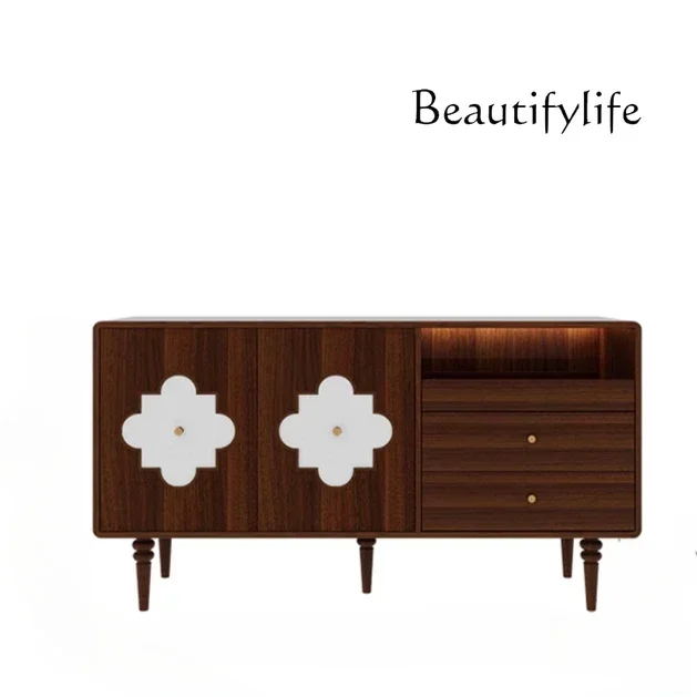 U Multi-layer Lockers, Living Room, Kitchen Storage, Household Storage, Solid Wood Custom Pattern Side Cabinet