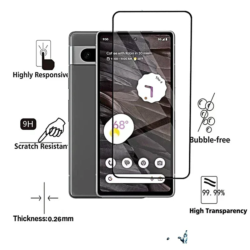 4-1Pcs Tempered Glass on For Google 7A 6a 5a 4a 5g 8 Pro Screen Protector Glass for Pixel 7 6 5 4 A Safety Protective Glass Film image 4