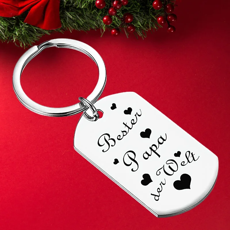 Брелок для ключей, популярный подарок на день отца, Рождество, день рождения, Bester Papa Der рант