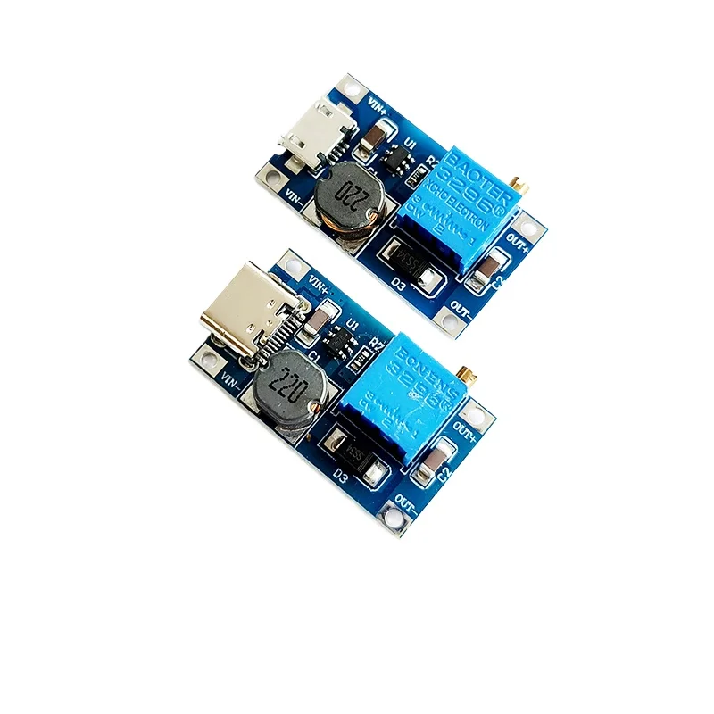 2PCS 2a Scheda Boost DC-DC Modulo Boost Ampio Ingresso Tensione 2/24V Boost 5/9/12/28V Regolabile 2577