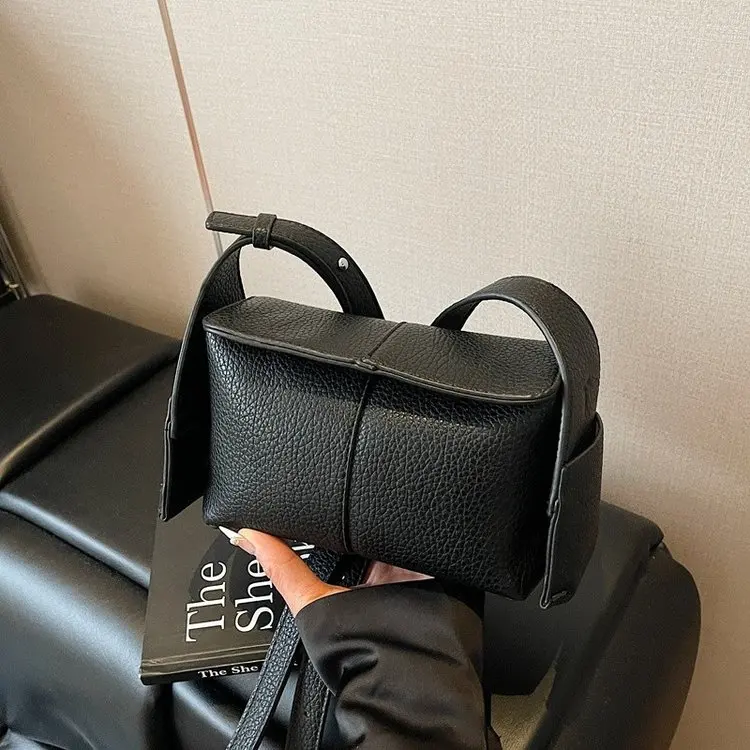 SS2025 PU Magnetic Closure Box Bag Women, Structured Shoulder Crossbody Purse, Office Chic & Weekend Brunch Essentials