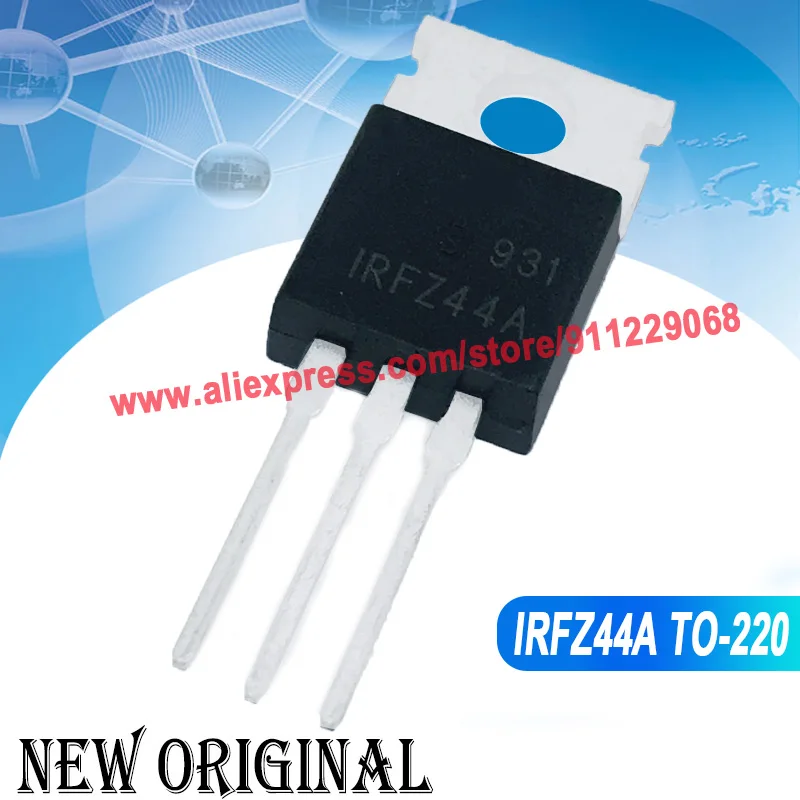 (5 Pieces) IRFZ44A 60V 50A / IRF1407PBF IRF1407 75V 130A / IRF520NPBF IRF520N 100V 9.7A / IRFZ48NPBF IRFZ48N 55V 65A TO-220