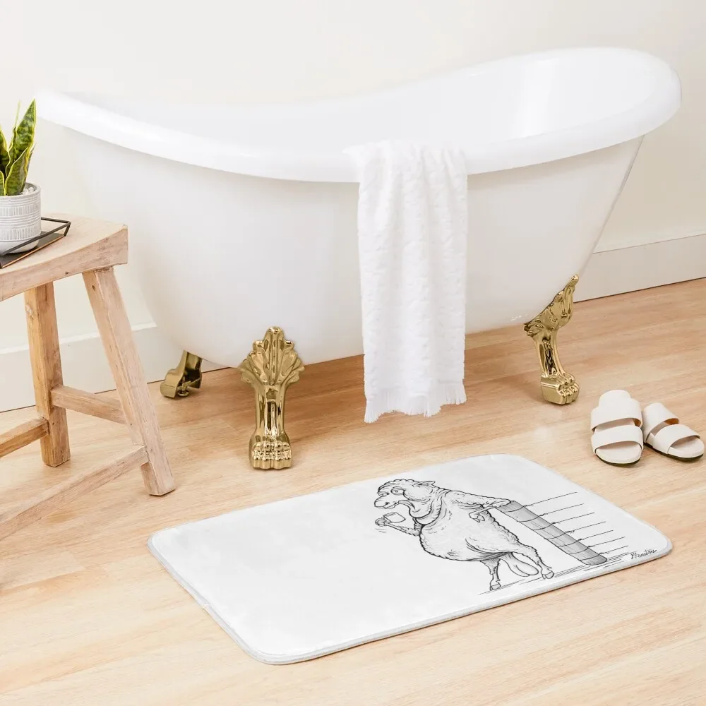 

Ram On Smoko Break Bath Mat Anti-Slip Carpet Carpet Carpet Mat