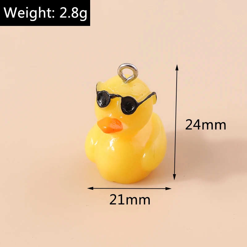 10 stücke Gemischte Niedlichen Tier Charms Hahn Milch Kuh Schwein Schildkröte Biene Ente Anhänger Für Schmuck Machen DIY Halskette Armband mithelfer – Detail 15
