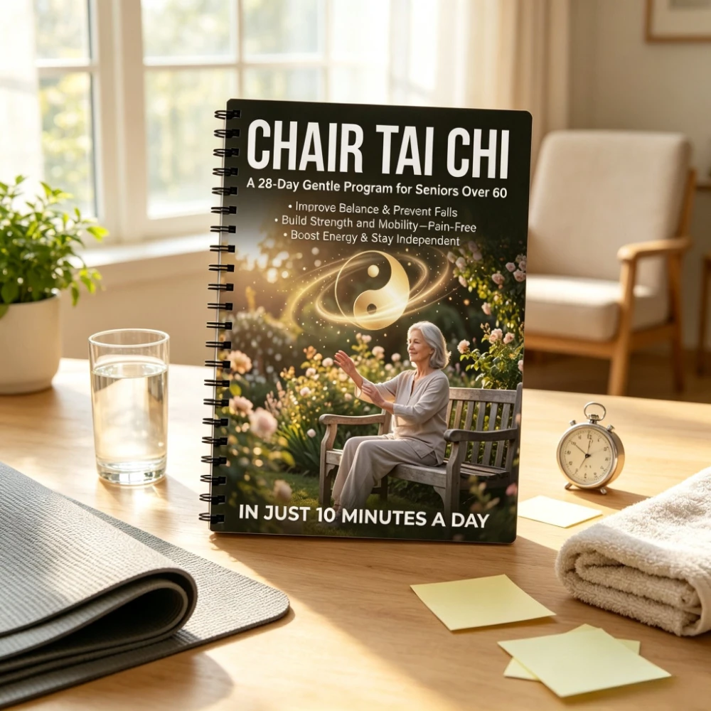 28 day seat Tai Chi training book, specially designed for the elderly to enhance vitality and maintain independent body movement