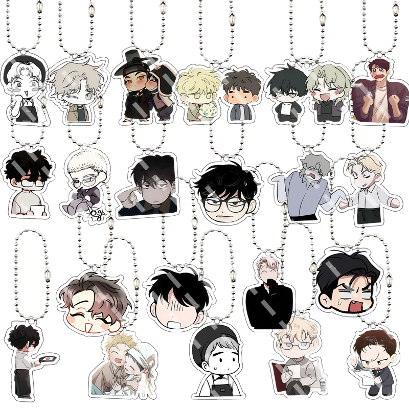 

Hot Anime Q Version Painter of The Night Peripheral Cute Cartoon Acrylic Keychain Backpack Pendant Decoration Fans Keyring Gifts