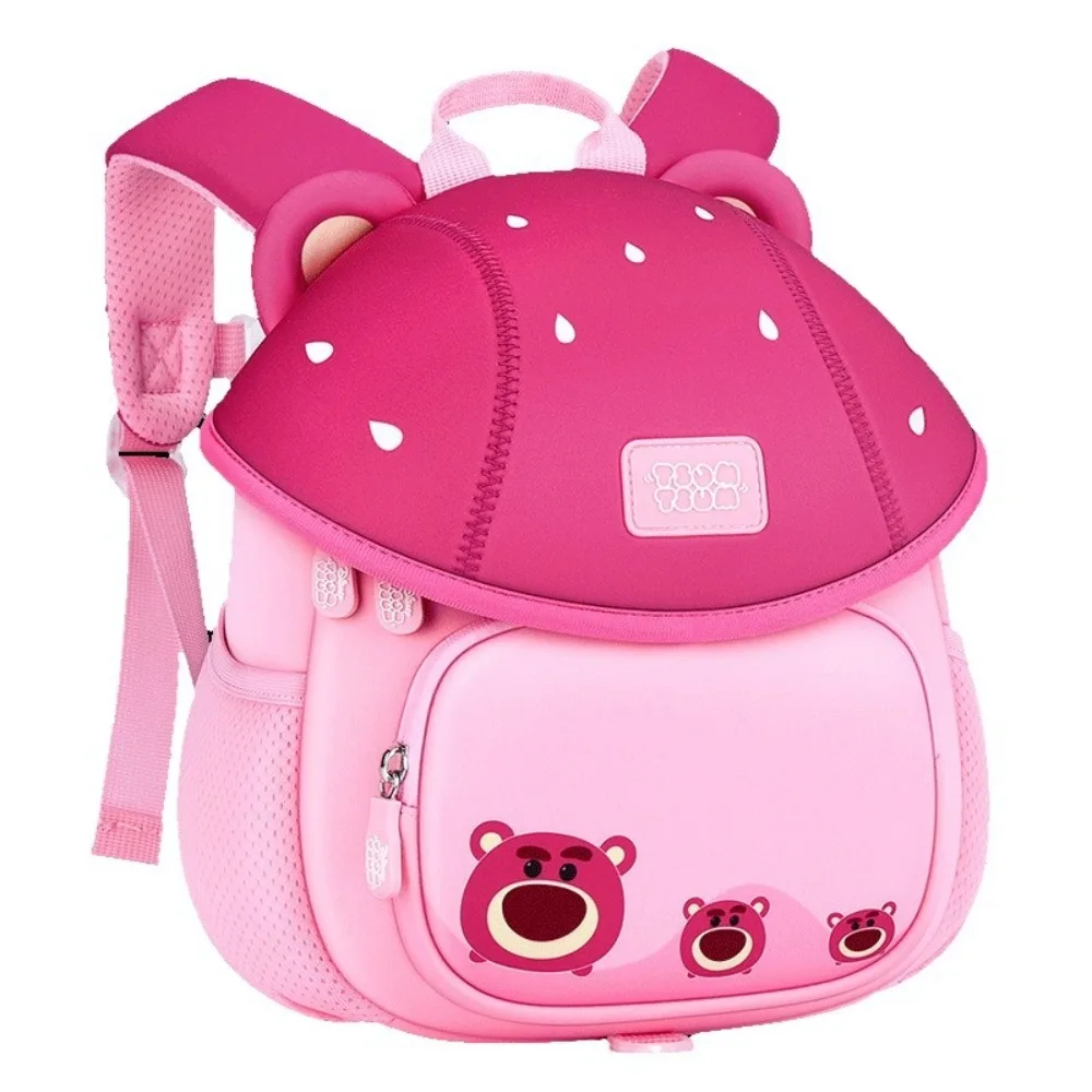 

Disney Kindergarten Backpack for Girls Cute Kids Going Out Lotso Large Capacity Waterproof Light Back Small Mushrooms Backpack