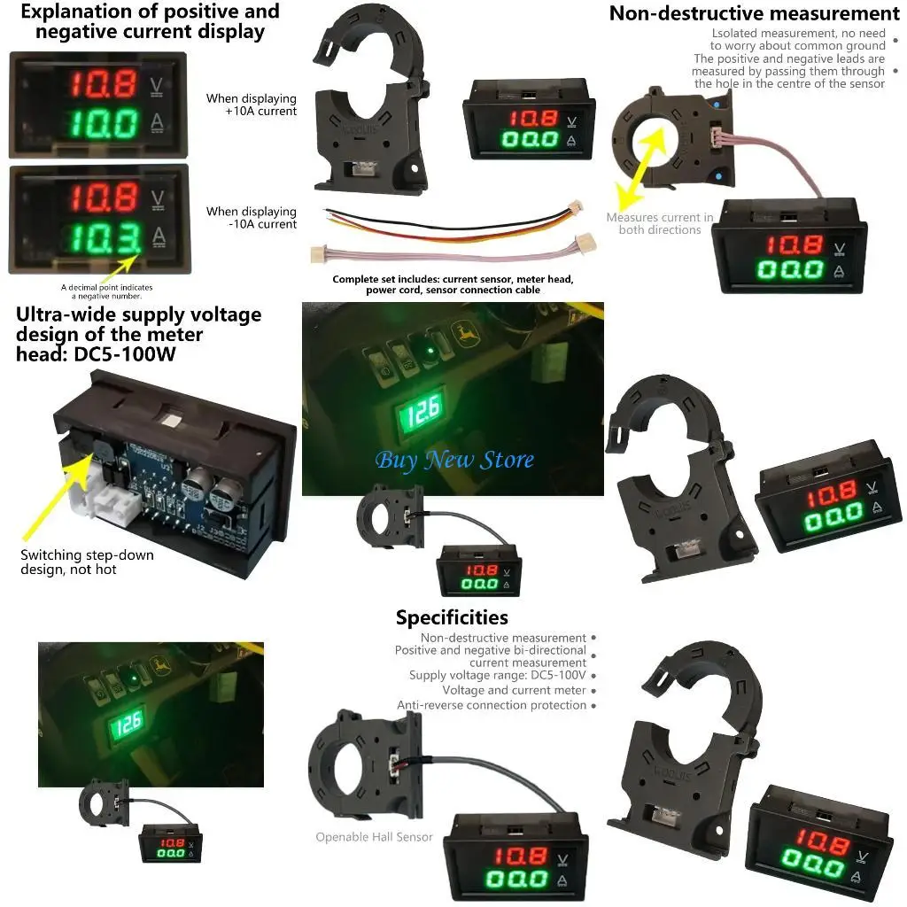 

20CE Voltmeter Ammeter LED Display Current Meter Digital Display Voltmeter