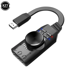 Kartu Suara Permainan Komputer USB Eksternal 7.1 Saluran untuk PUBG Gaming Kartu Audio Eksternal Adaptor USB 3.5 Mm Pasang dan Mainkan PC Laptop 10 kartu suara usb penjualan terbaik 7.1 - №