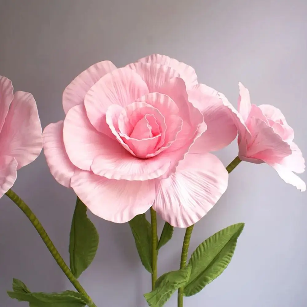 30CM Giant PE Foam Rose Simulation Flowers Branch Wedding Backdrop Decoration Peony Garden Wall Road Cited Stage Party Supply