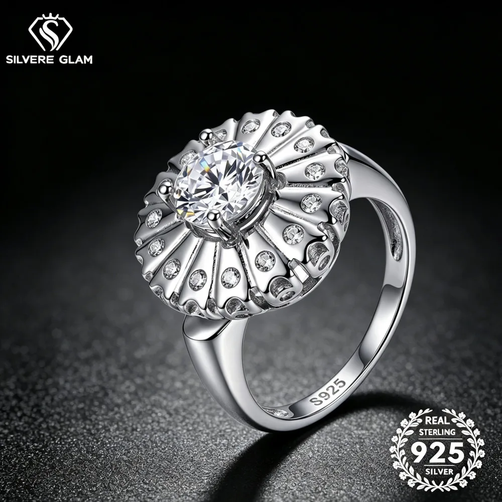 bague-halo-tournesol-vintage-en-argent-sterling-s925-avec-moissanite-ronde-d-vvs1-1ct-bijou-de-cocktail-Elegant-pour-femme-ideal-cadeau
