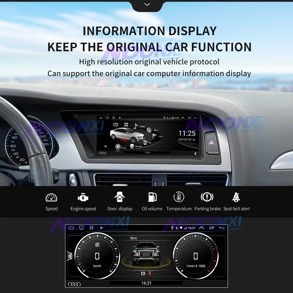 Car Radio For Audi A4L 2008-2012Video Players With Screen Bluetooth 2Din Android Stereo Receiver Automotive Multimedia 8G+128GB