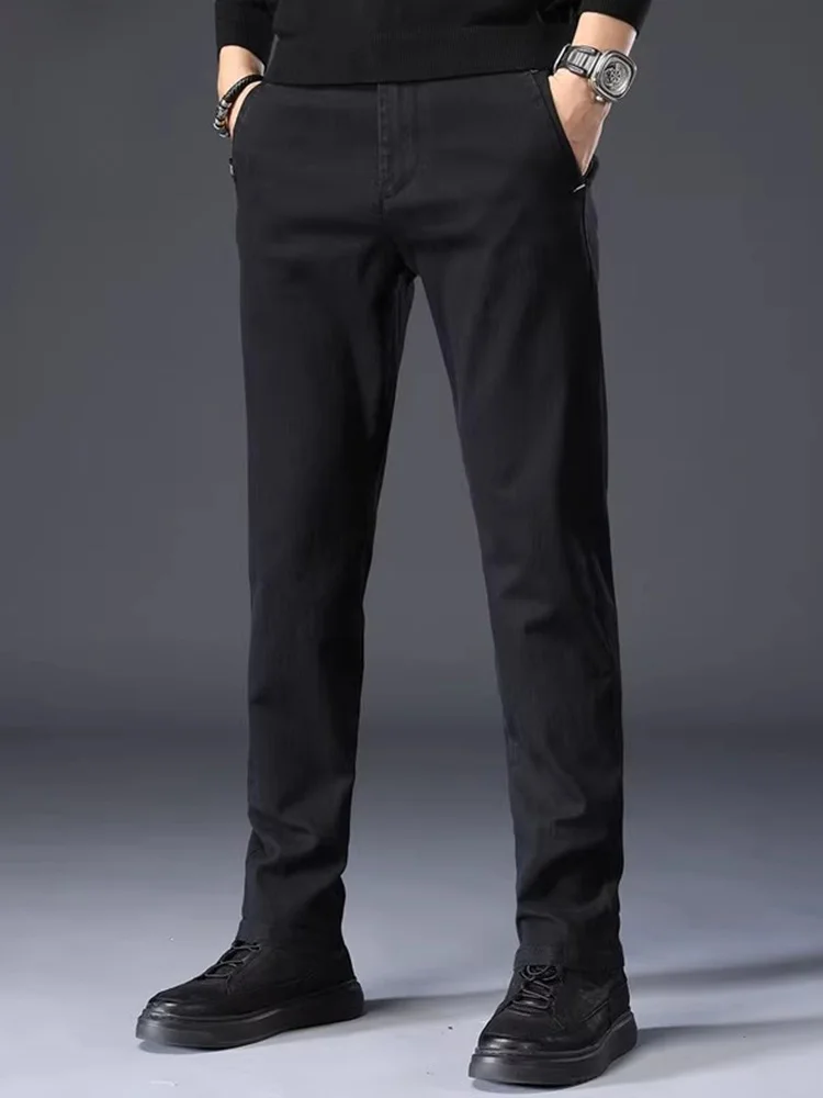 

Men's Slim Fit Casual Pants Spring 2024 Bla Versatile Trendy Small Foot Long Pants Youth Sport Anti-Wrinkle Cotton ...