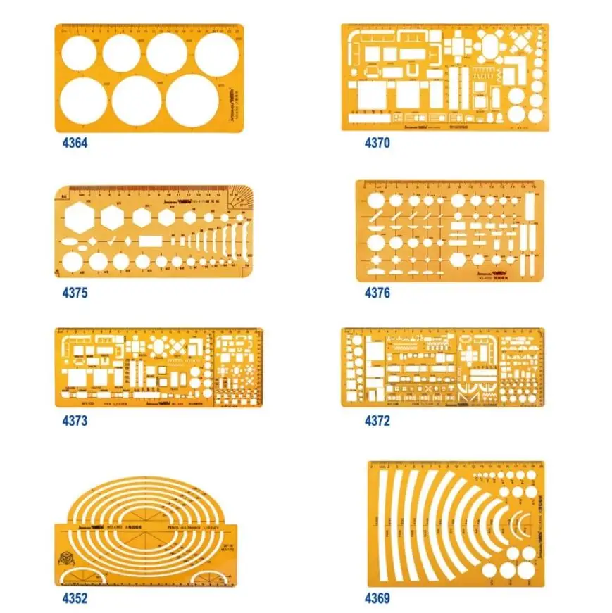 Ruler Durable Kit Resin Building Military Drawing Furniture Construction Architect Template Drafting Stencil Measuring Tool