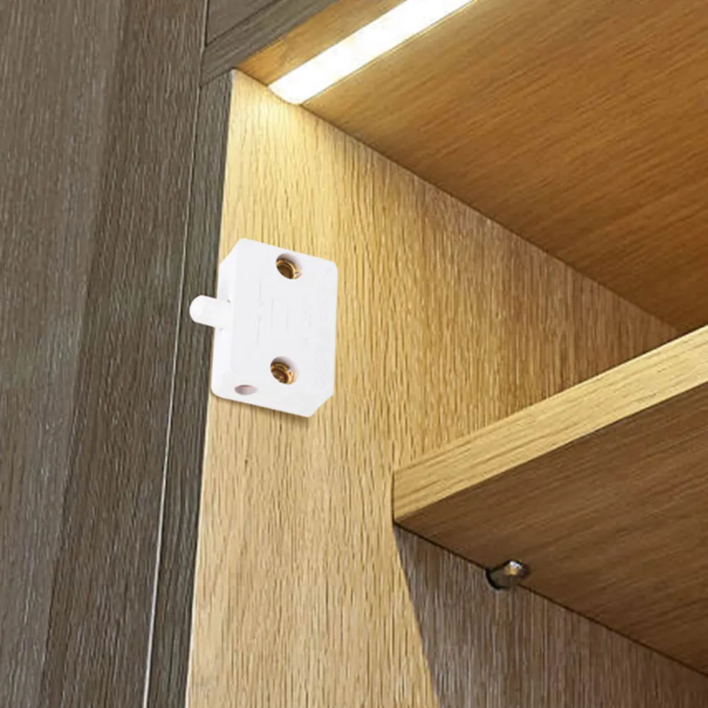 

3 Pcs Door Switch For Closet Light Light Switch 1A 250V ABS Copper Wardrobe Door Closet Drawer Lighting Fixtures White