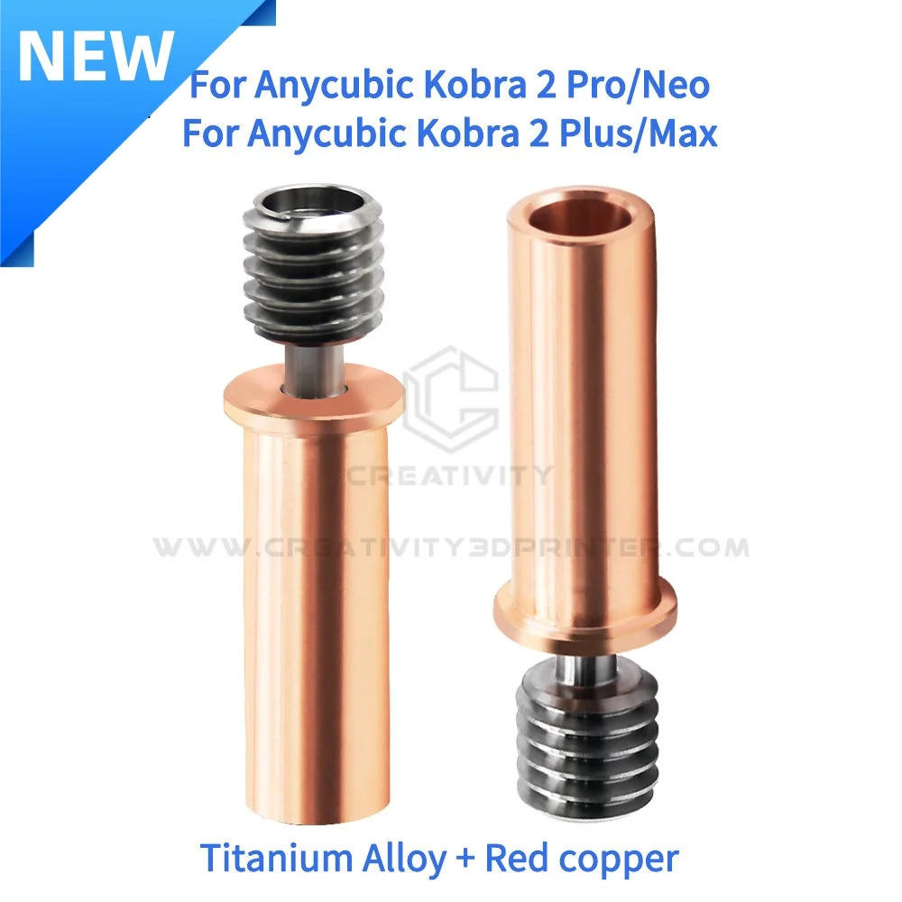 

Anycubic kobra 2 throat Bi-Metal Heat Break upgrades M6 Bimetal Heatbreak Throat For Anycubic Kobra 2 Max Plus/pro /neo throat