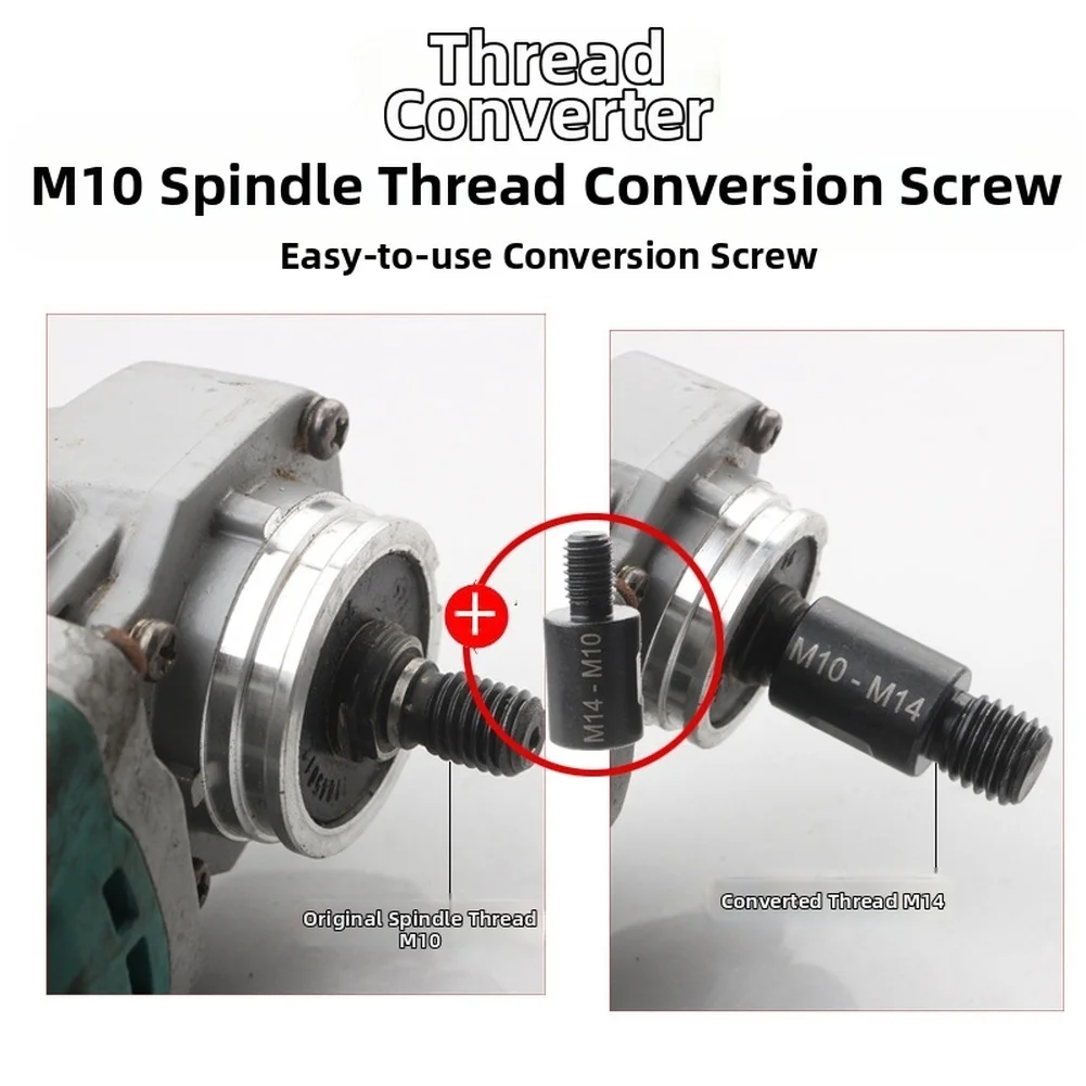 

2 шт. Малогабаритные переходники для угловых шлифовальных машин с резьбой M14 и M10, обеспечивающие надежную фиксацию для полировальных насадок.