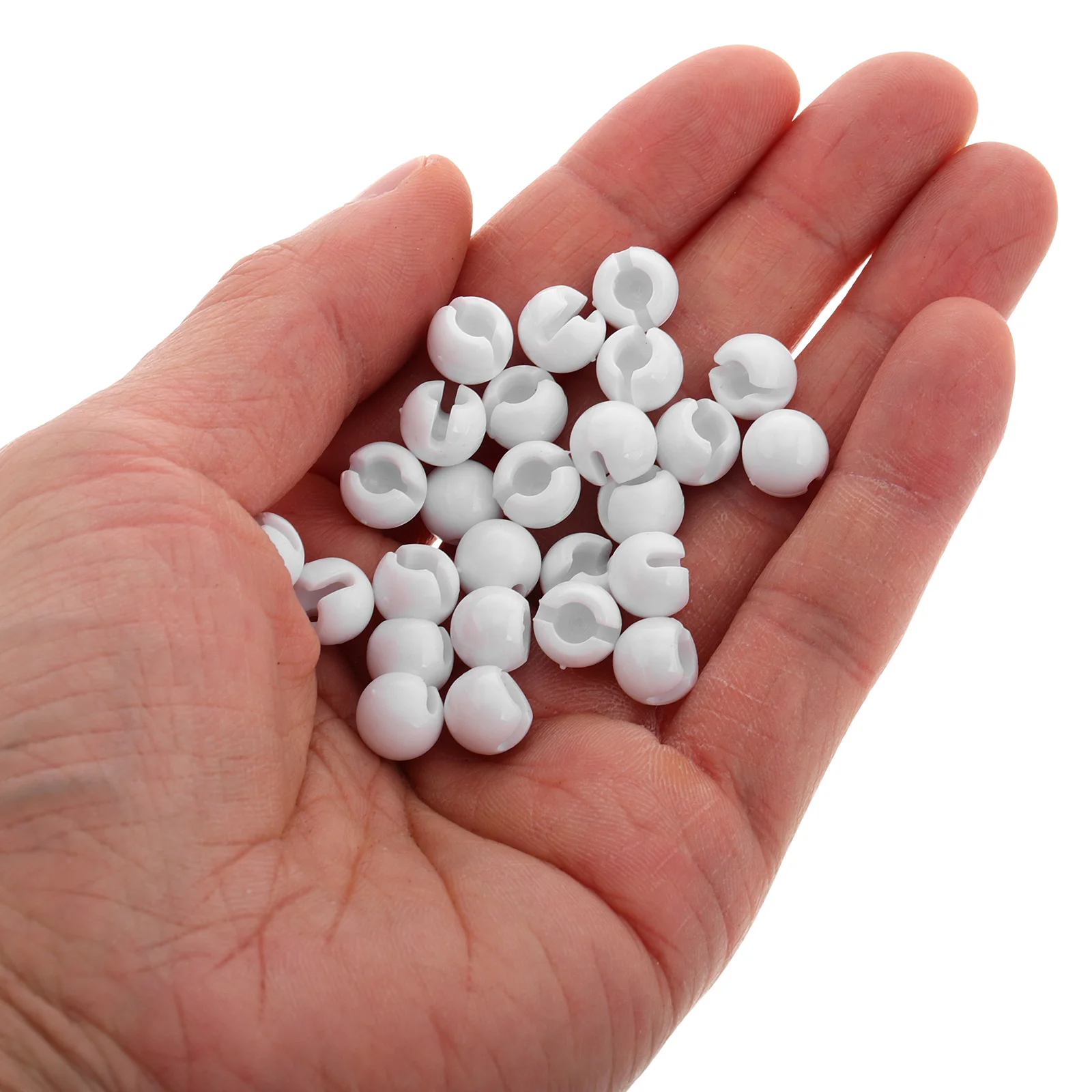 

24 pcs Fixed Bead Chain Stopper For Blinds Roller Vertical Shades Plastic Crimp Beads Replacement Parts Mini Cord Connector