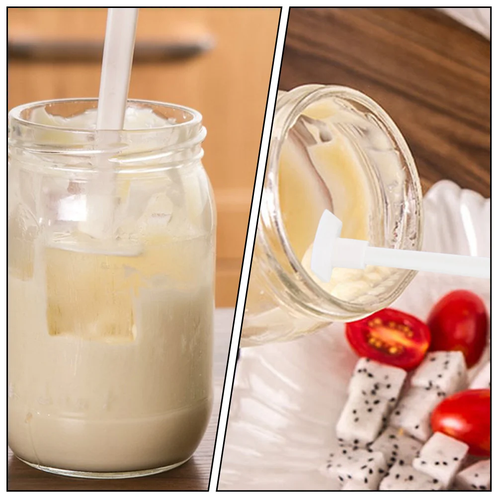 

5Pcs Long Handle Spatula Bottle Scraper Smooth PP Surface for Jam Ketchup Sauce Batter Beauty Product Dispensing