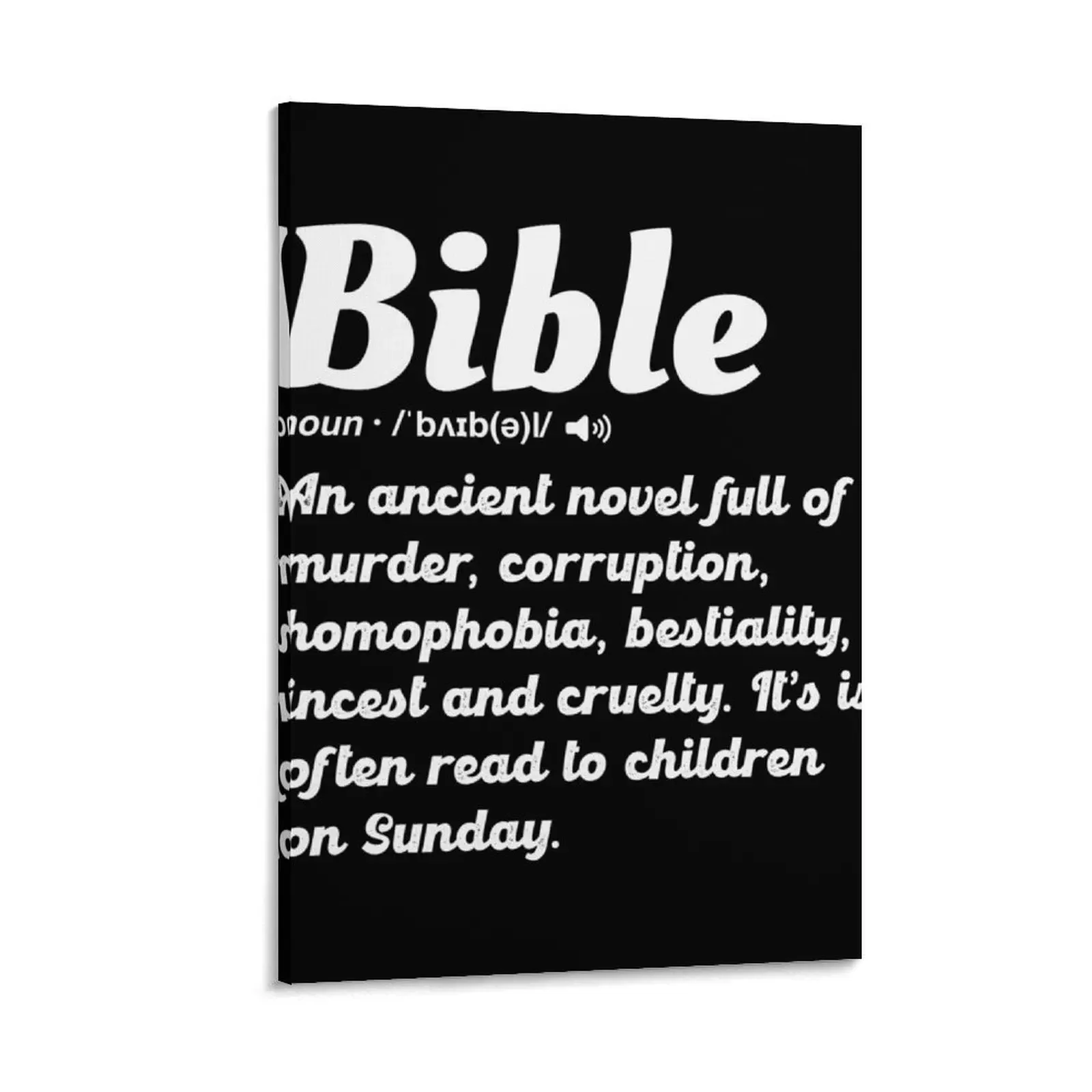 

Funny Atheist Bible Definition Canvas Painting anime decoration photos for living room