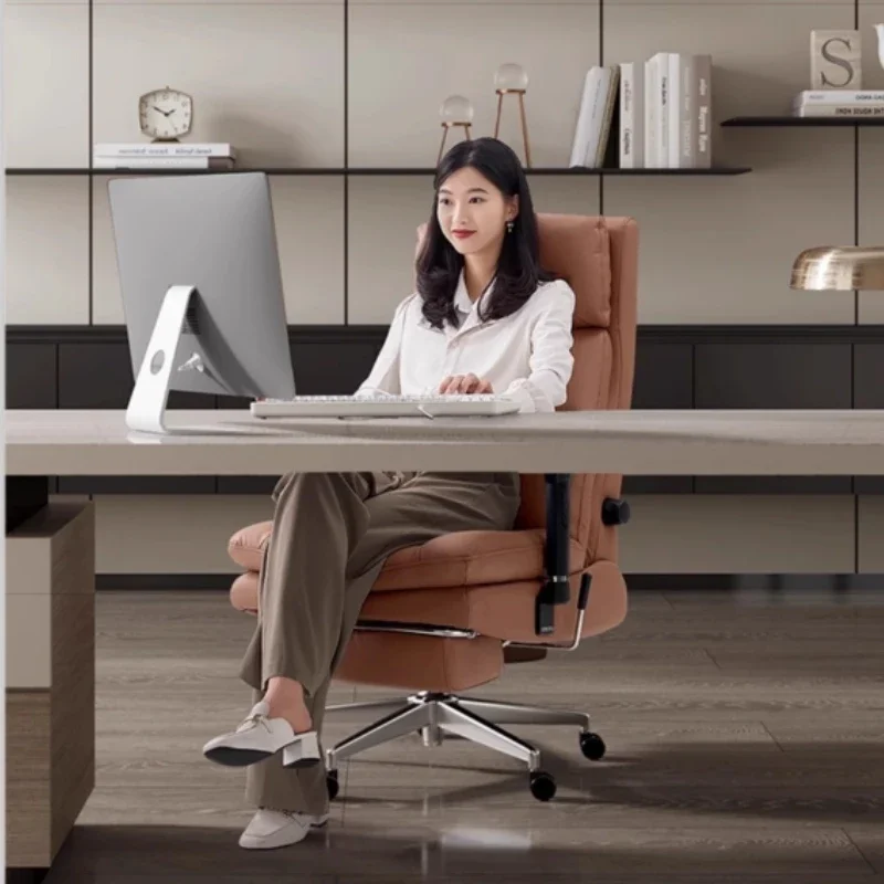 Bureau Swivel Design Office Furniture Armrest Cat Scratch Skin Lift Office Boss Chair Wheels Bureaux Chaise Computer Chair home